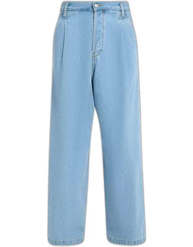 Pleated Denim Jeans