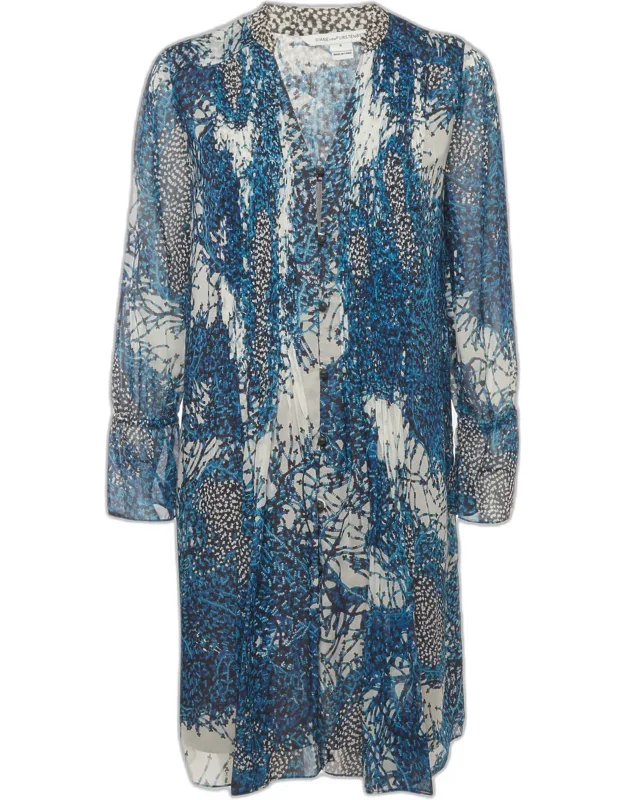 Printed Silk Mini Dress