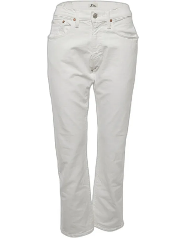 White Denim Straight Fit Jeans