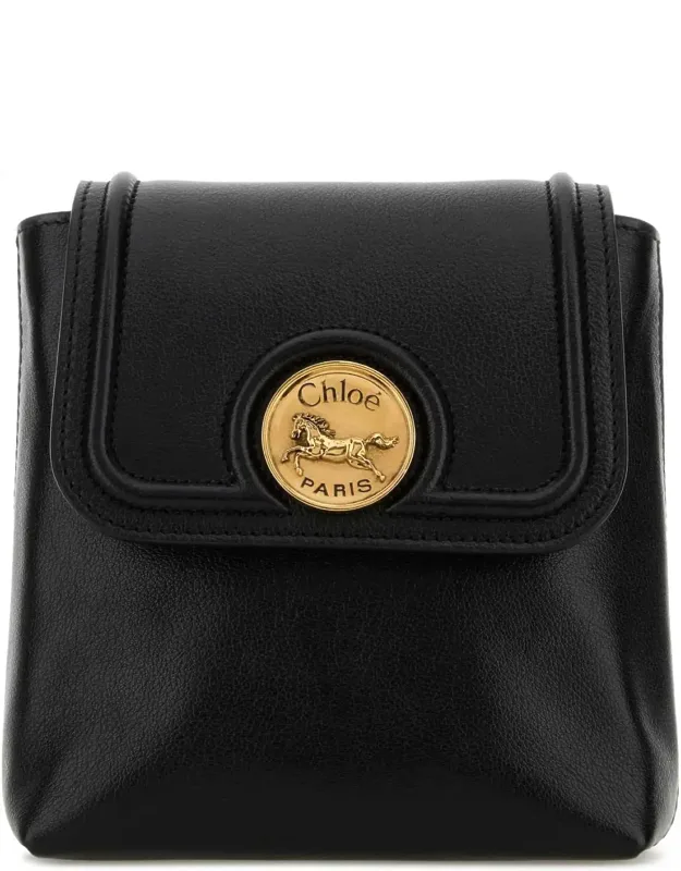 Leather Horse Medal Backpack