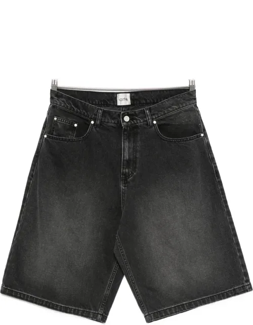 Faded-effect Five-pocket Shorts