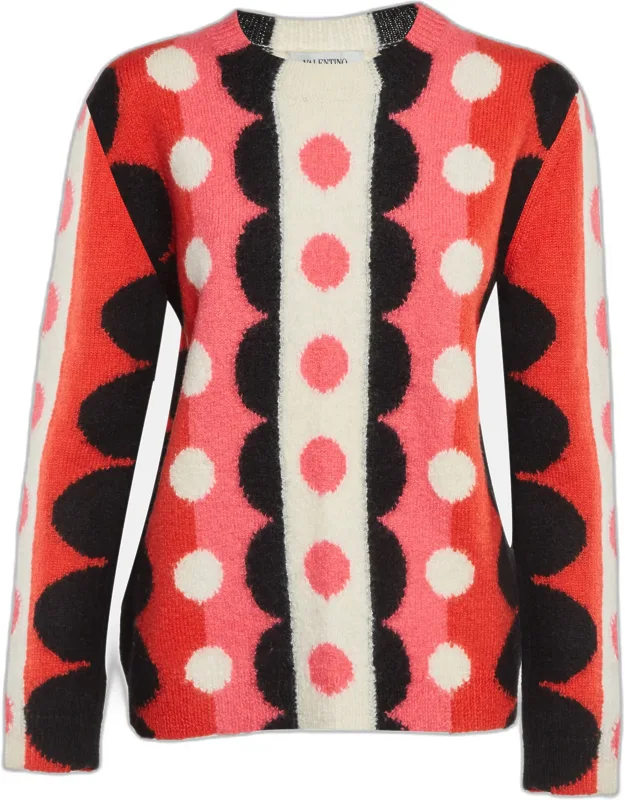 Carmen Polka Dot Wool Knit Sweater
