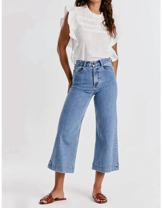 Aubrey Wide Leg Cropped Jeans