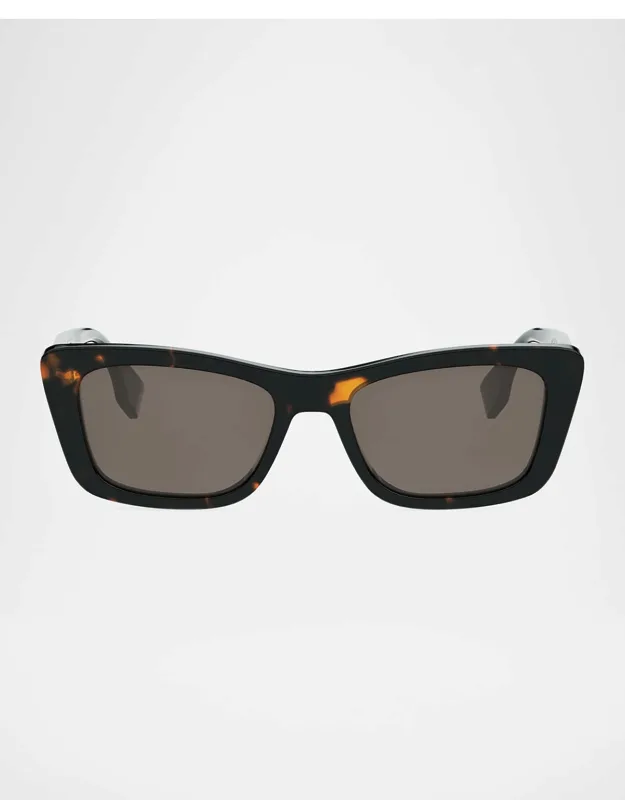 Lettering Acetate Rectangular Sunglass