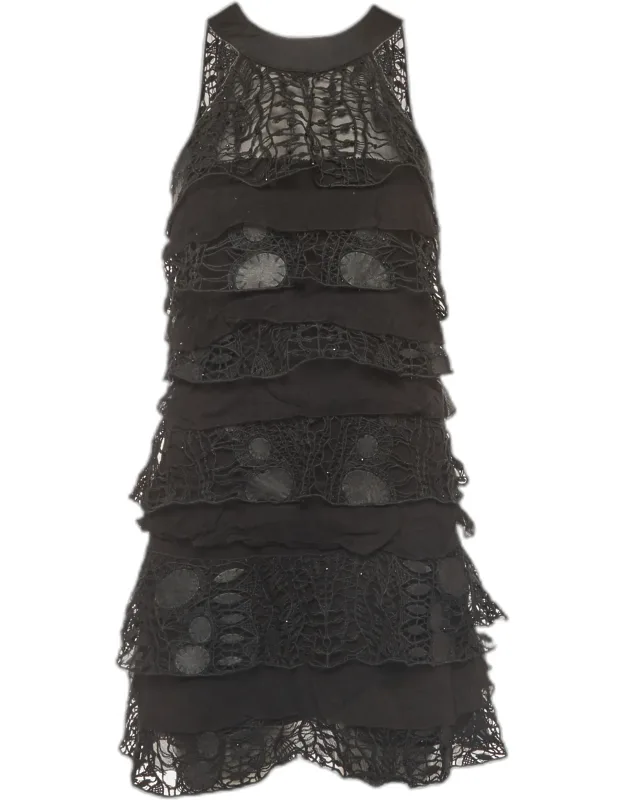 Lace Tiered Mini Dress