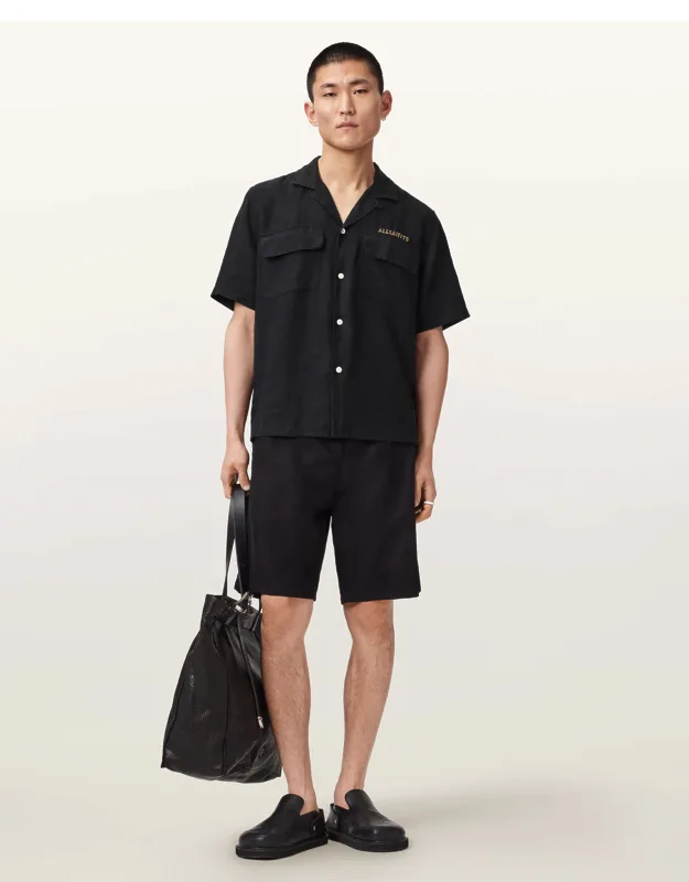 Dunloe Short Sleeve Boxy Linen Shirt