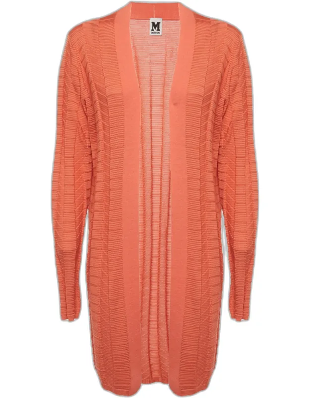Textured Wool Blend Knit Cardigan