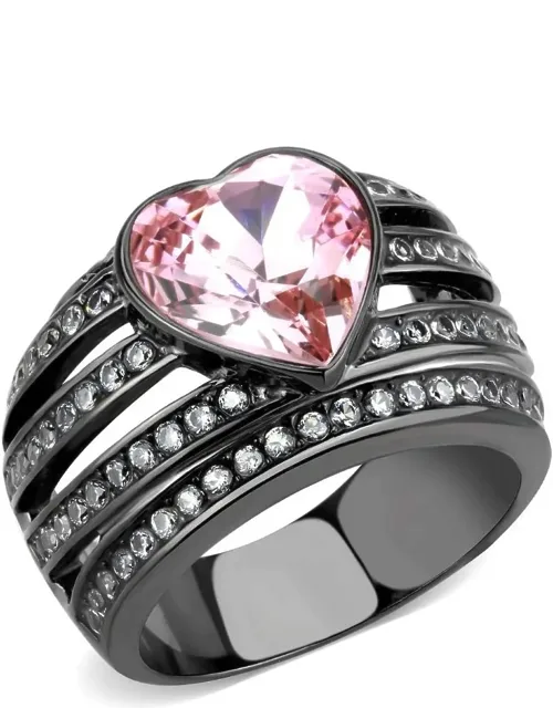Ip Stainless Steel Ring With Top Grade Crystal