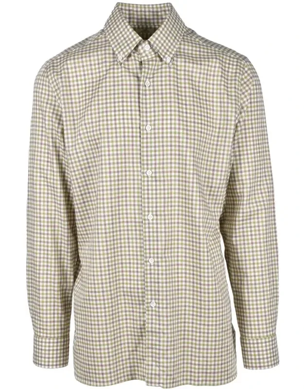 Checkered Button-down Shirt