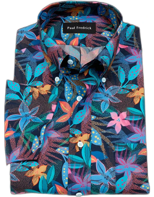 Non-iron Cotton Botanical Dress Shirt