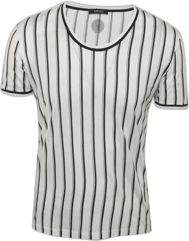 Striped Jersey Crewneck T-shirt