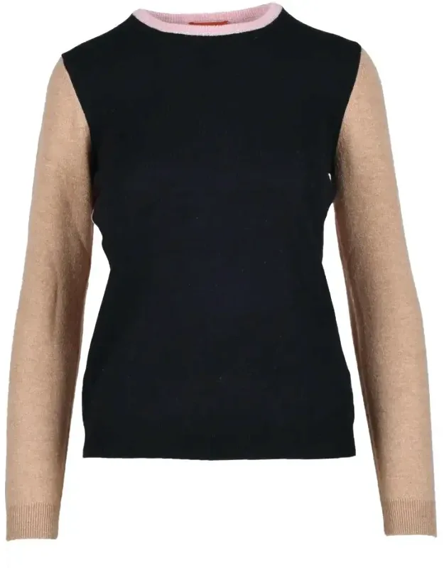 Crewneck Pullover - 100% Pure Wool, Delicate Trim