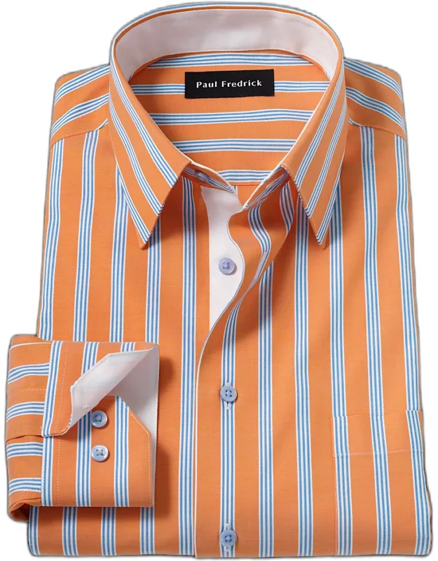 Tailored Fit Comfort Stretch Non-iron Stripe Dress Shirt