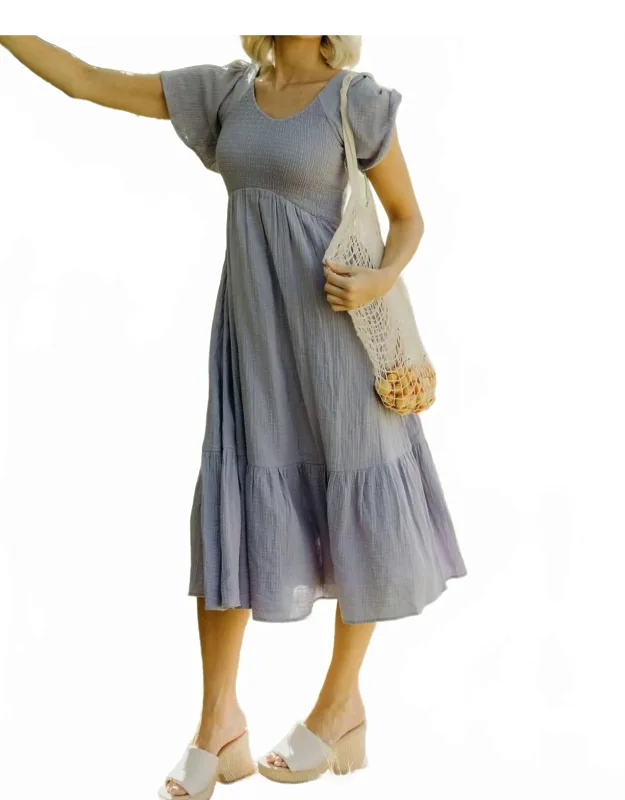 Ruffle Hem Midi Dress