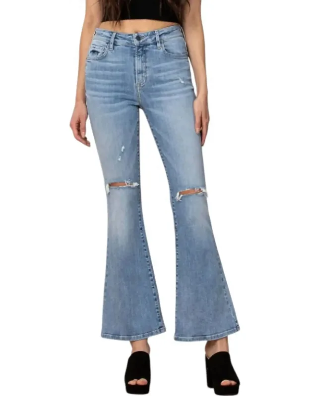 Mid Rise Flare Jeans