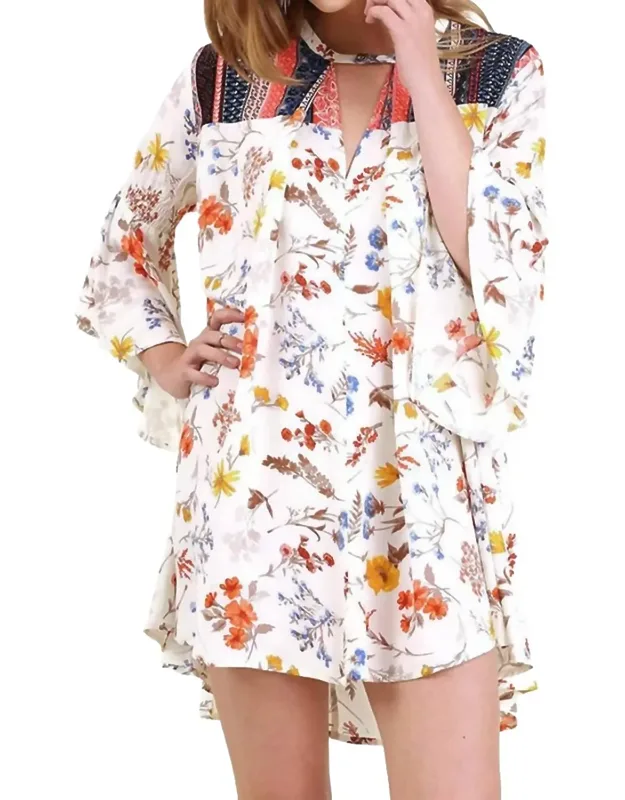 Floral Bell Sleeve Dress