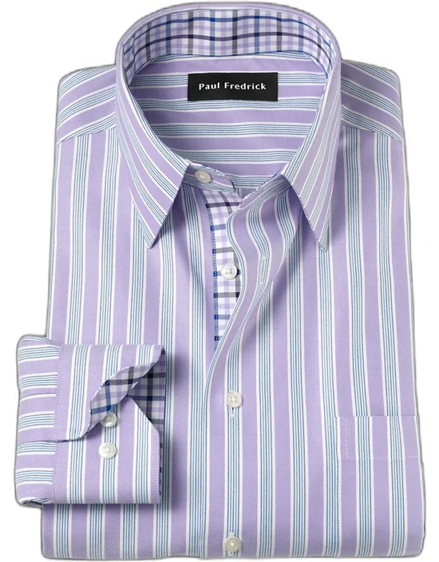 Traveler Cotton Blend Stripe Dress Shirt