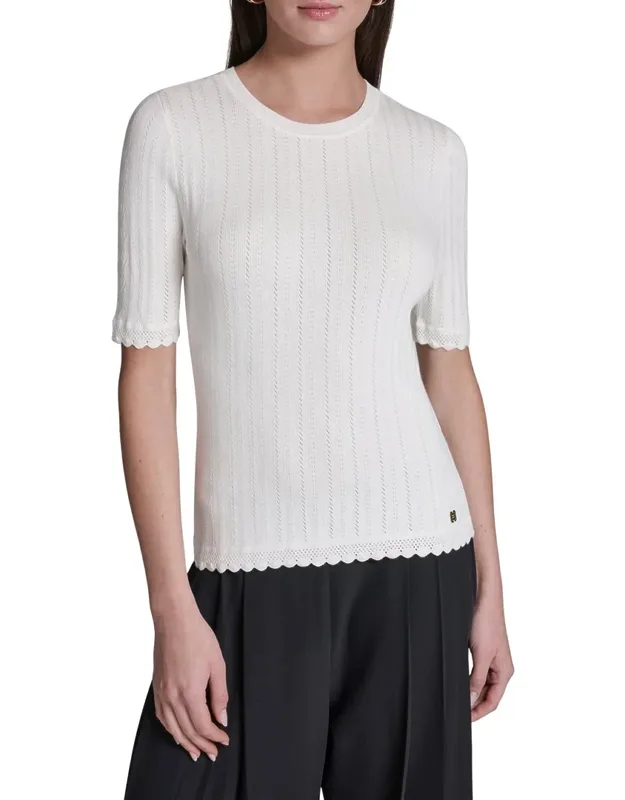 Pointelle Sweater