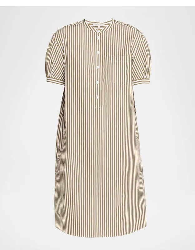 Puff-sleeve Shift Dress