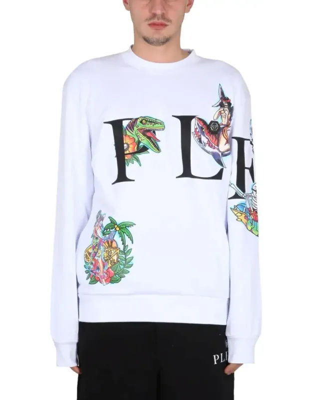 Crewneck Sweatshirt With Front Graphic