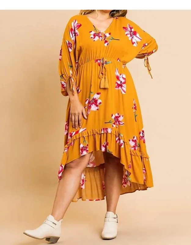 Floral High Low Dress