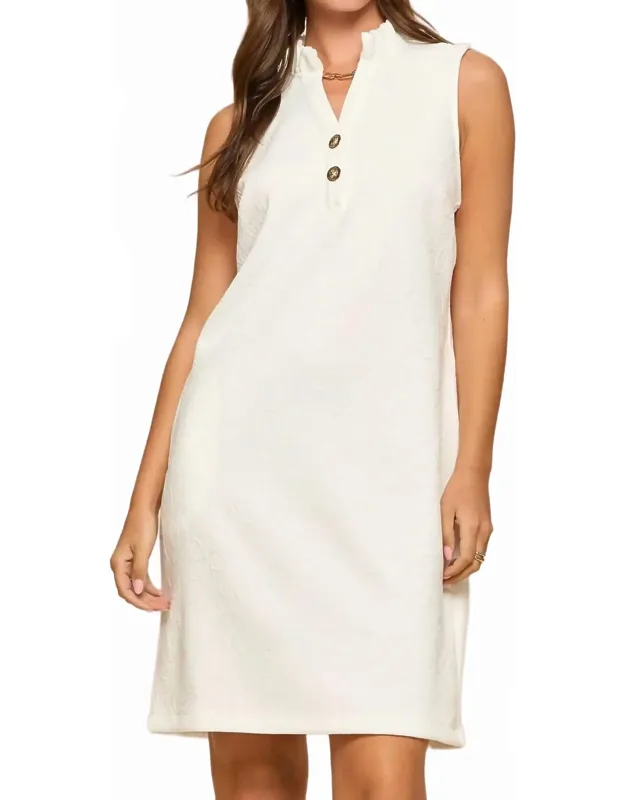 Ruffle Collar A-line Dress