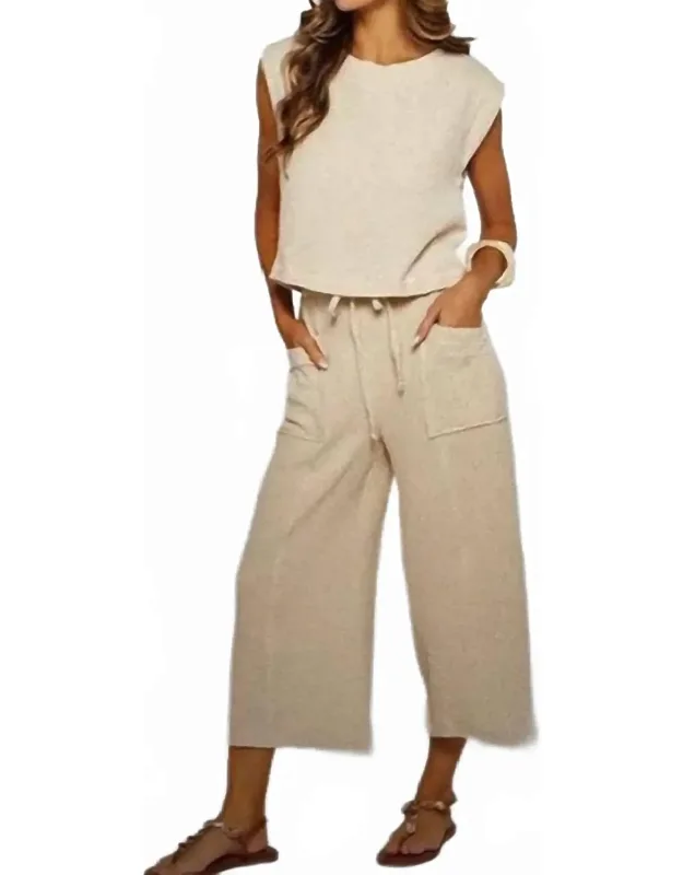 Cotton Gauze Drawstring Pants