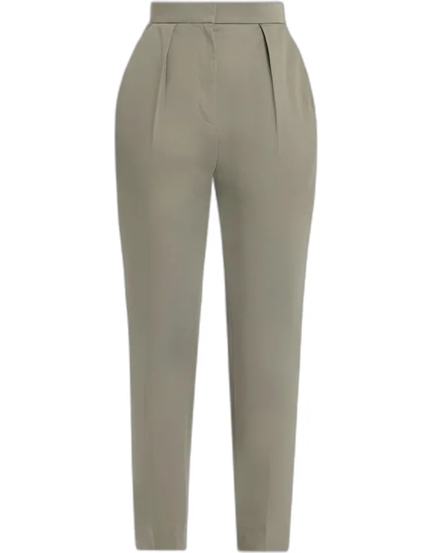 Pleated Slim-leg Tailored Trousers