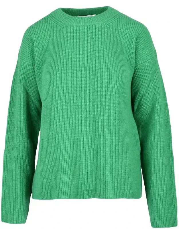 Ribbed Sweater - Premium Wool, Crew Neck