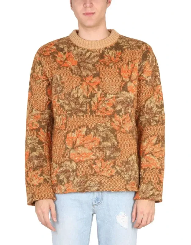 Textured Jacquard Knit Sweater