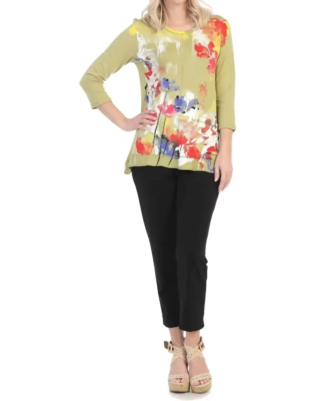 Water Color Light Terry Pocket Top