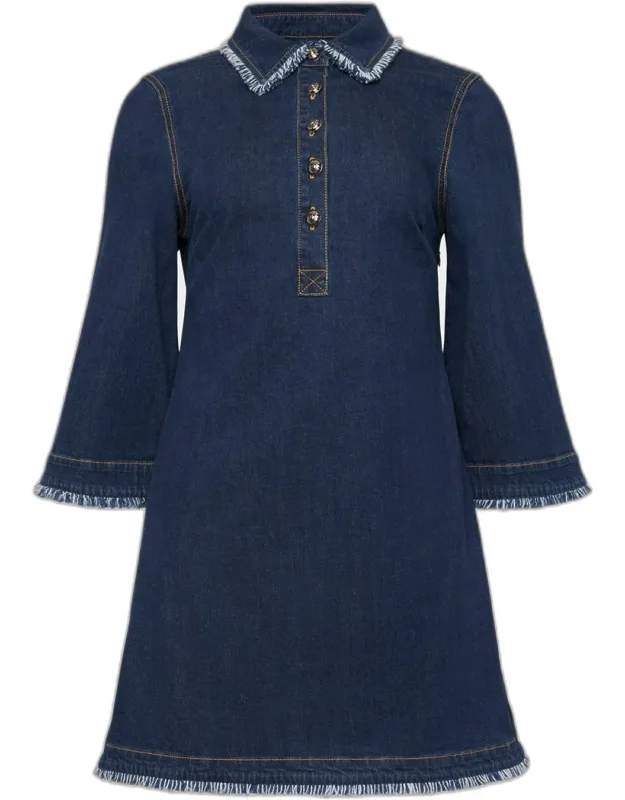 Fringe-trim Mini Dress