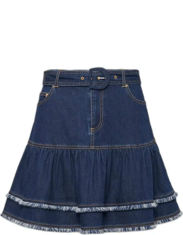 Fringe-trim Mini Skirt