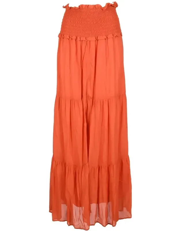 Long Chiffon Skirt With Slit