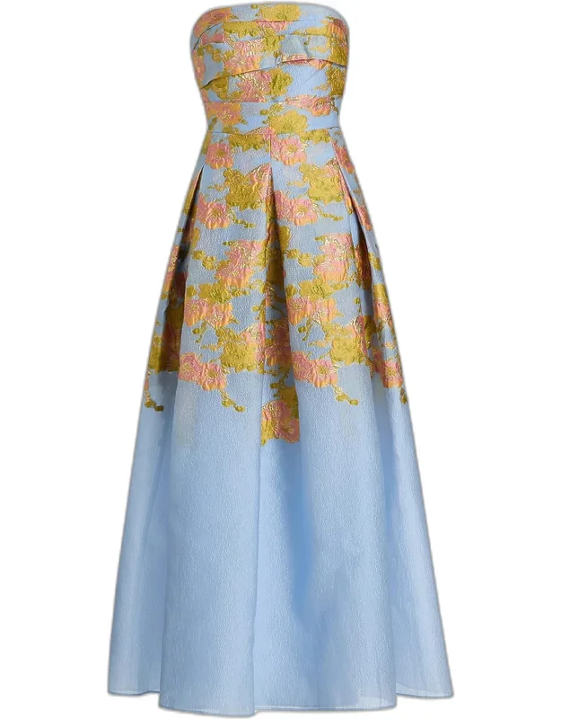 Strapless Jacquard Dress