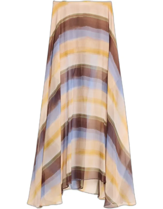 Watercolor Stripe Maxi Skirt