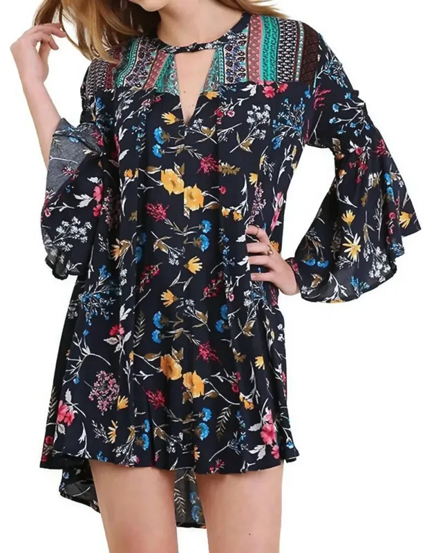 Floral Bell Sleeve Dress