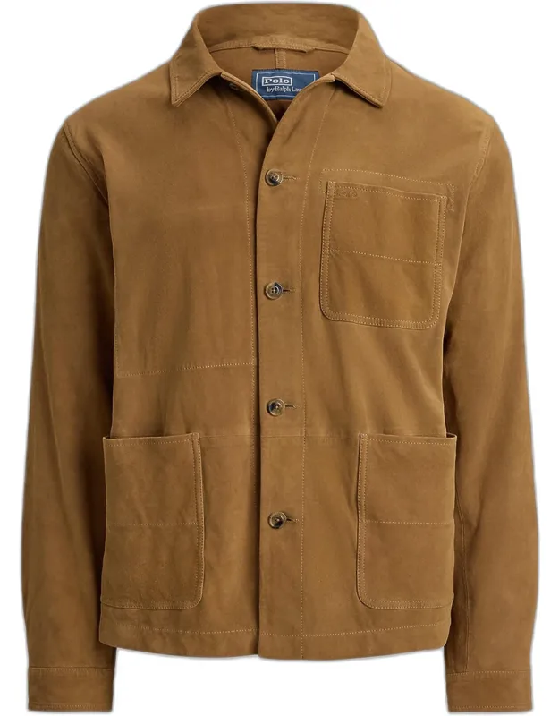 Split Goat Suede Utility Jacket
