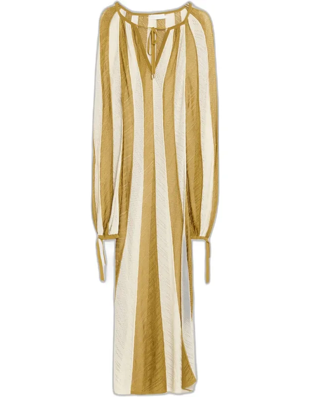 Mahon Splice Crochet Maxi Dress Coverup