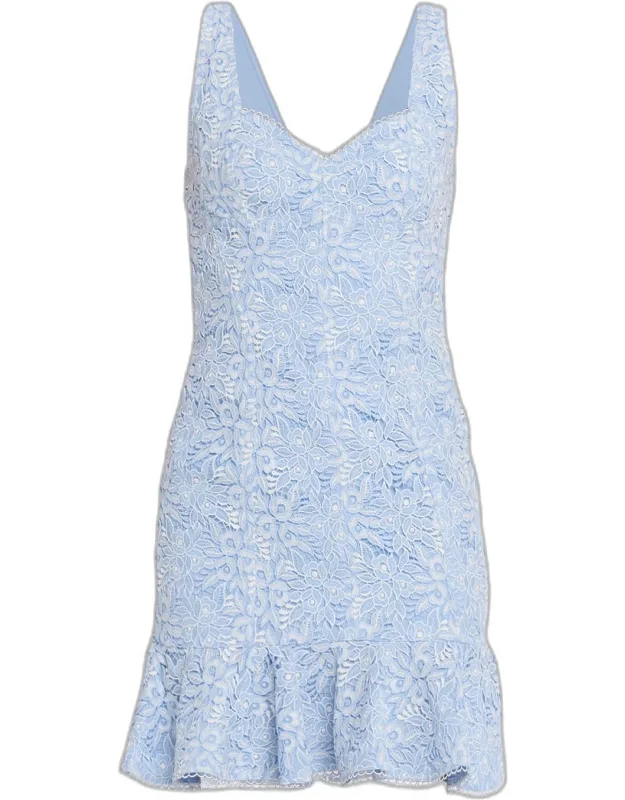 Two-tone Lace Mini Dress
