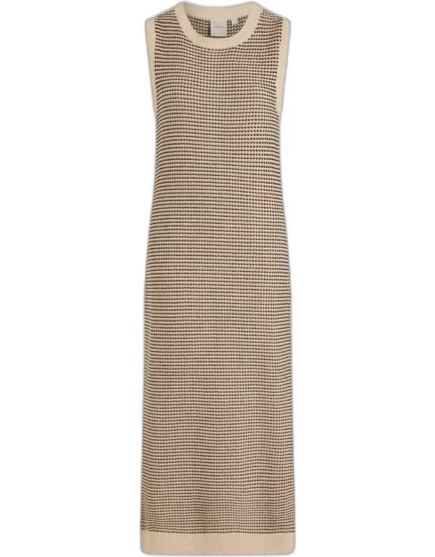 Sadia Stitch-knit Midi Dress