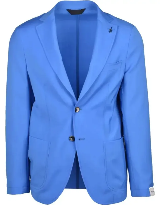 Rounded Jacket - Refined Button Closure, Notched Lapel Collar
