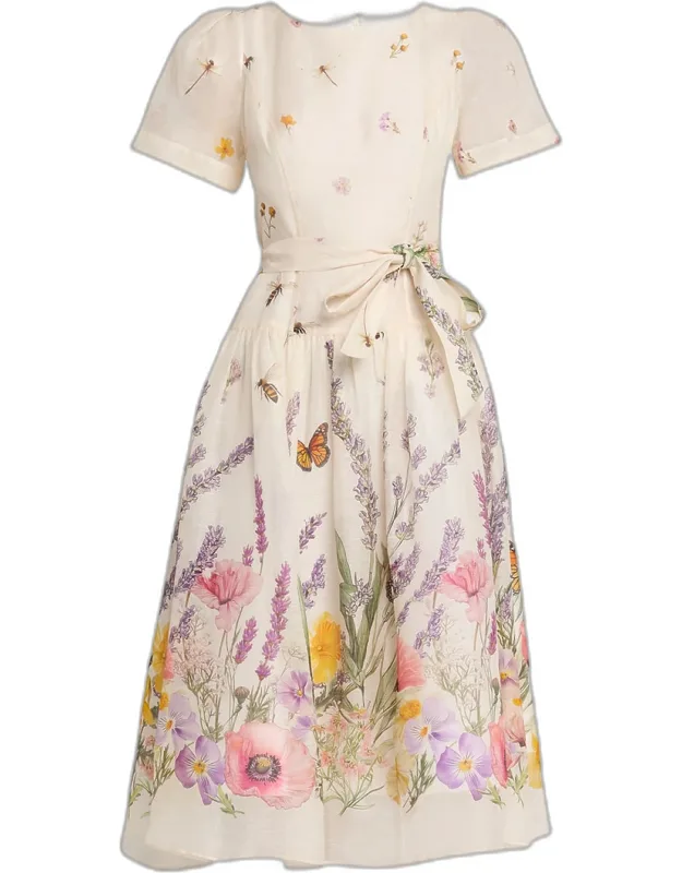 Floral-print Midi Dress