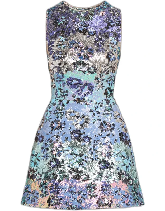 Daria Ombre Sequin Floral Mini Dress