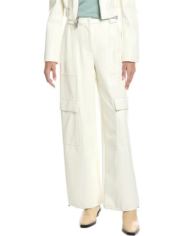 Sofia Luxe Vegan Leather Cargo Pants