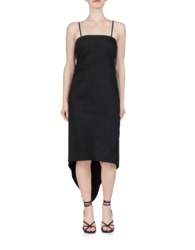 Wool Scarf Hem Dress