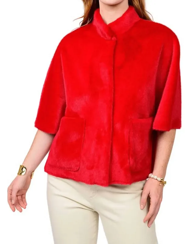 Faux Capelet Jacket