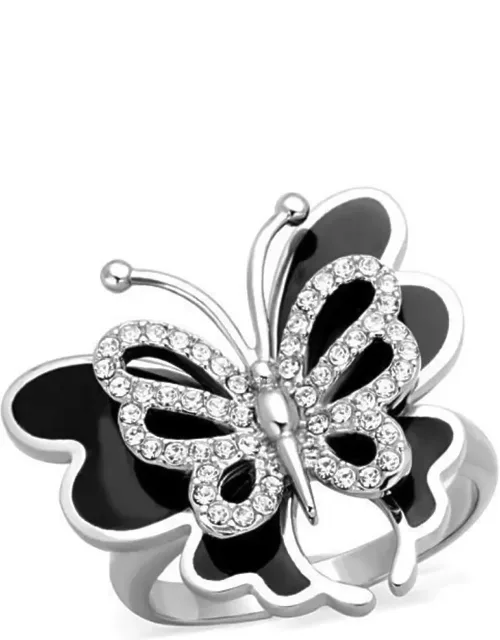 High Polished Stainless Steel Ring With Top Grade Crystal And Weight 5.90 G