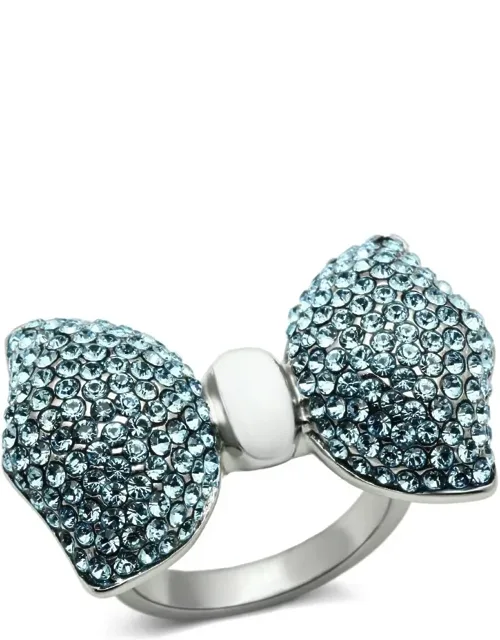 High Polished Stainless Steel Ring With Top Grade Crystal