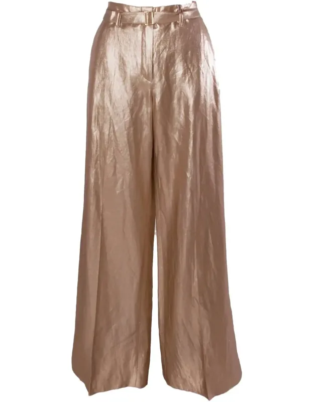 Anais Foiled Linen Pants